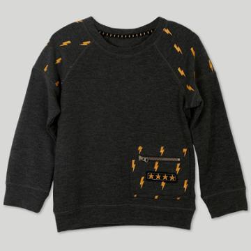Afton Street Toddler Boys' Raglan Sweatshirt - Gray