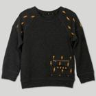 Afton Street Toddler Boys' Raglan Sweatshirt - Gray