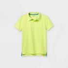 Boys' Knit Short Sleeve Polo Shirt - Cat & Jack Yellow
