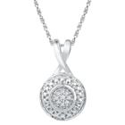 Target 1/20 Ct. T.w. Round Diamond Prong Set Cluster Fashion Pendant In Sterling Silver (ij-i2-i3), Girl's, White