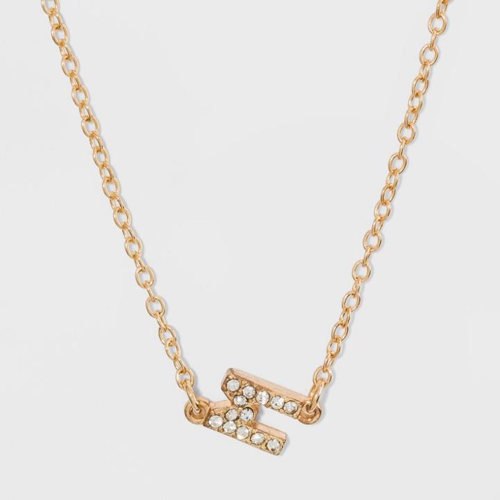 Sugarfix By Baublebar Initial M Alpha Pendant Necklace, Girl's, Size: Medium, Gold -