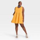 Women's Plus Size Sleeveless Babydoll Dress - Universal Thread Yellow