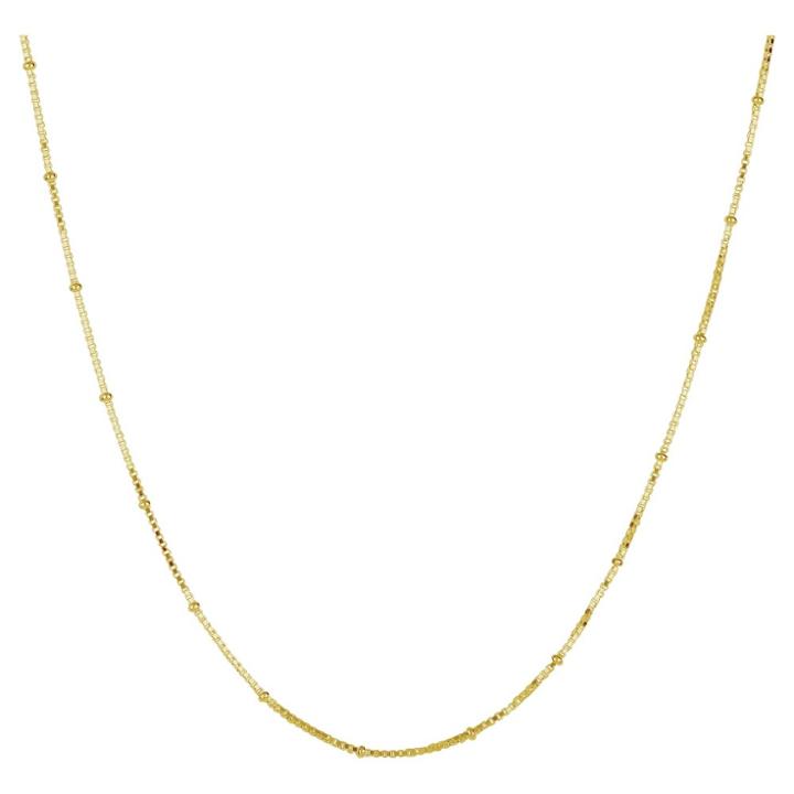 Target Women's Necklace Chain Box Gold Over Sterling Silver W/ Beads-gold