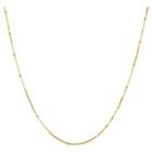 Target Women's Necklace Chain Box Gold Over Sterling Silver W/ Beads-gold