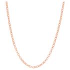 Tiara Rose Gold Over Silver 16 - 22 Adjustable Rolo Chain, Pink