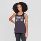 Women's Stronger Than I Look Graphic Tank Top - C9 Champion Black
