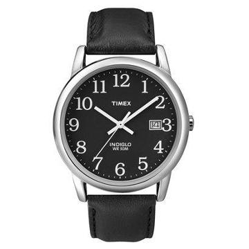 Men's Timex Leather Watch - Black