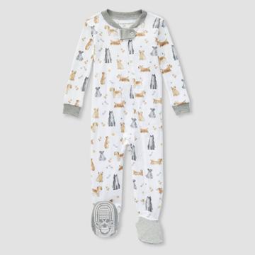 Burt's Bees Baby Baby Boys' Baby Bandits Organic Cotton Snug Fit Footed Pajama - Light Green