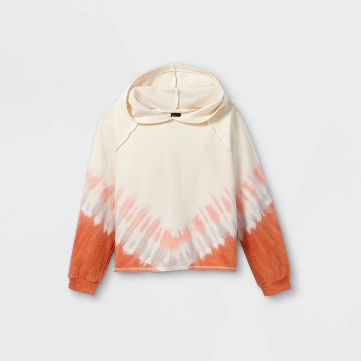 Girls' Tie-dye Sweatshirt - Art Class Orange