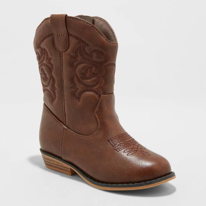 Toddler Girls' Memphis Western Boots - Cat & Jack Cognac