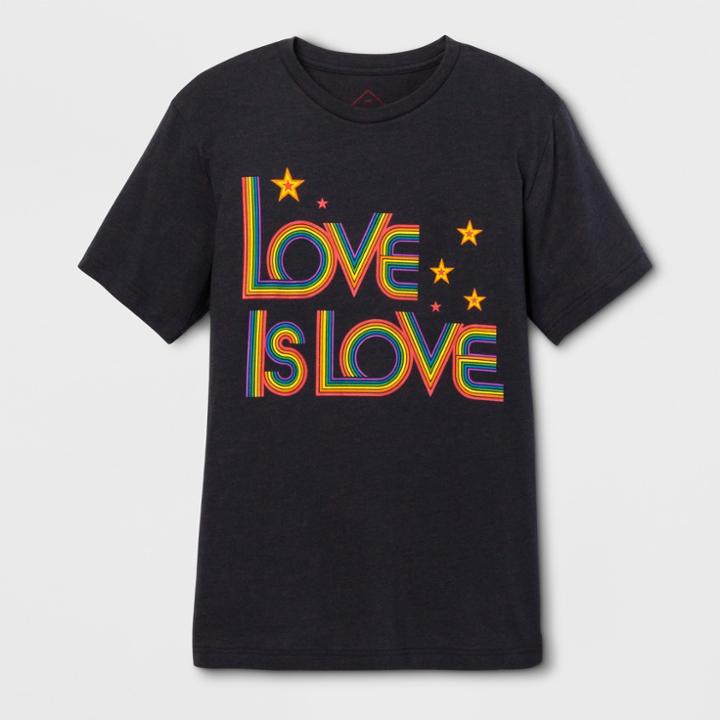 Well Worn Pride Adult Short Sleeve Love Is Love T-shirt - Blue Crush M, Adult Unisex