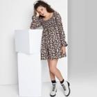 Women's Long Sleeve Smocked Muse Dress - Wild Fable Xs, Multicolor Floral
