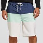 Target Men's Big & Tall Striped 10 Trooper Board Shorts - Goodfellow & Co