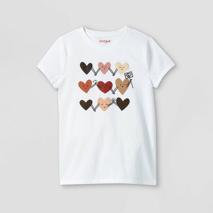 Girls' Everybody Graphic Short Sleeve T-shirt - Cat & Jack White