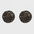 Round Stud Earrings - A New Day Black
