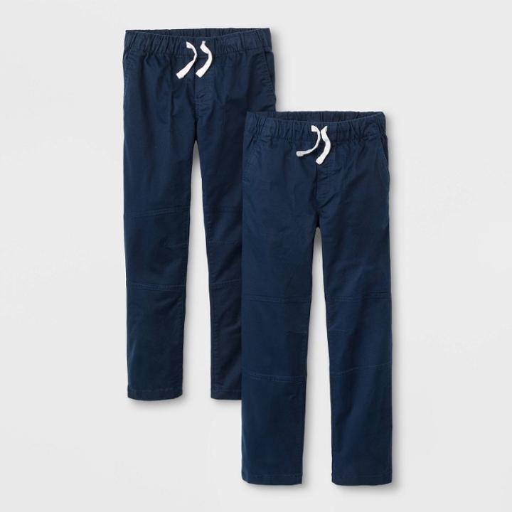 Boys' 2pk Pull-on Pants - Cat & Jack Blue