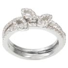 7/8 Ct. T.w. Journee Collection Round Cut Cz Pave Set Leaf Ring In Brass -
