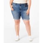 Denizen From Levi's Women's Plus Size Mid-rise Bermuda Jean Shorts - Summer Fling