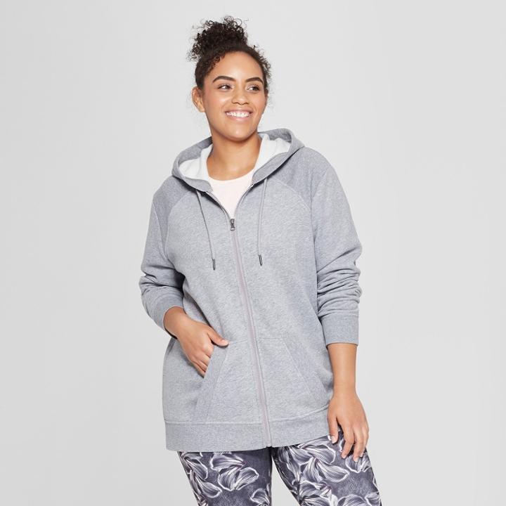 Women's Plus Size Authentics Full Zip Fleece - C9 Champion Heather Grey