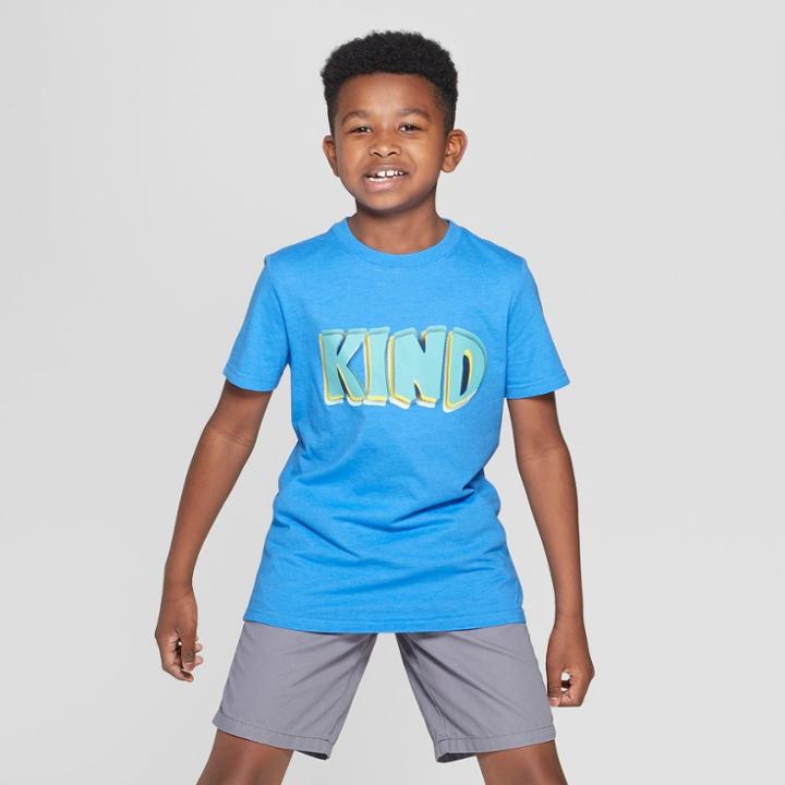 Boys' Kind Short Sleeve Graphic T-shirt - Cat & Jack Blue