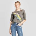 Women's Rainbow Bolt Tiger Short Sleeve Cropped T-shirt - Grayson Threads (juniors') - Gray