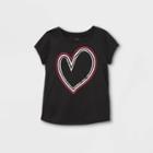 Toddler Girls' Heart Activewear T-shirt - Cat & Jack Black