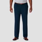 Haggar Men's Big & Tall Cool 18 Pro Classic Fit Pleat Casual Pants - Navy 44x32,