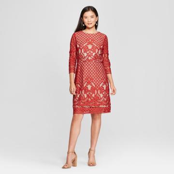 Women's Lace Dress - Melonie T - Rust