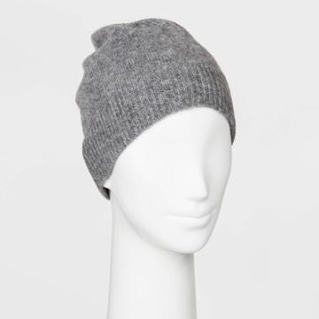 Women's Beanie Hats - A New Day Gray One Size, Women's, Grey Grey