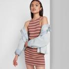 Women's Sleeveless Bodycon Dress - Wild Fable Grape Striped Xs, Purple