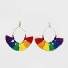 Ev Lgbt Pride Pride Gender Inclusive Rainbow Tassel Earrings, Adult Unisex,