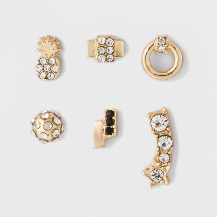 Sugarfix By Baublebar Micro Stud Earring Set, Girl's, Gold