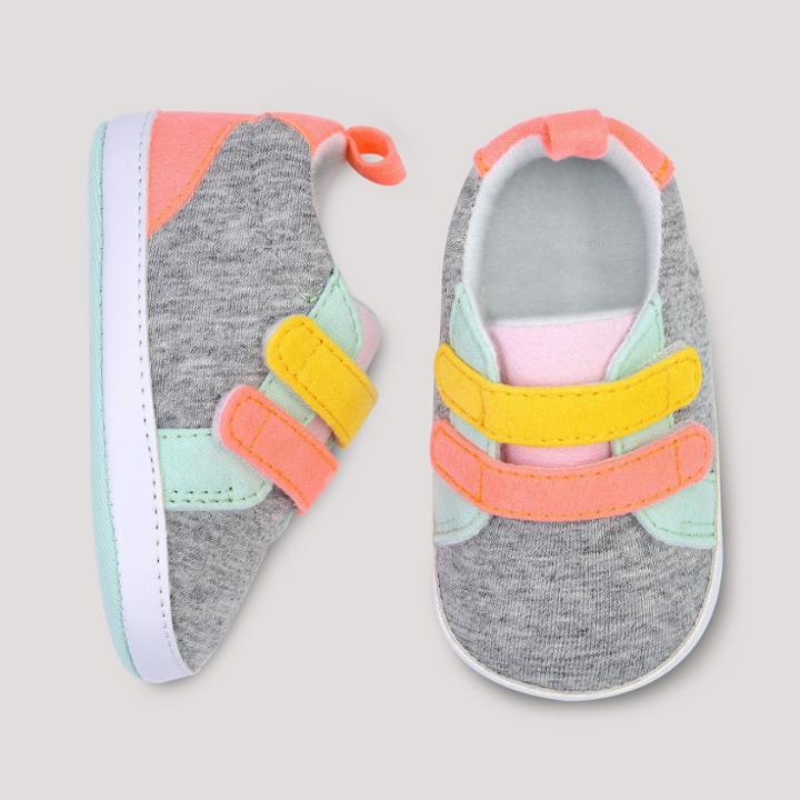 Baby Girls' Color Block Sneaker - Cloud Island Gray