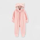 Baby Girls' Sherpa Overcoat Jacket - Just One You Made By Carter's Peach Newborn, Girl's, Pink
