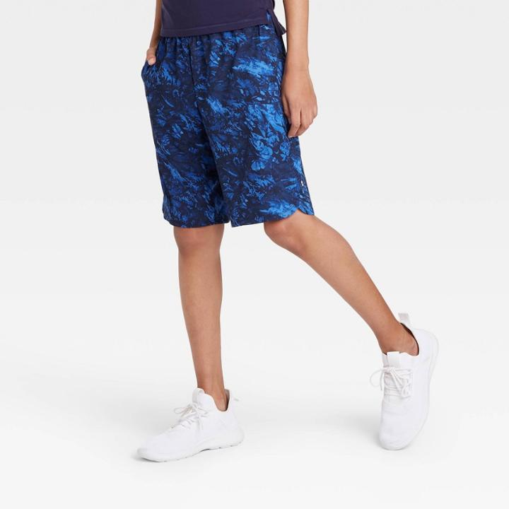 Boys' Stretch Woven Shorts - All In Motion Dark Blue