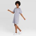 Women's Puff Short Sleeve T-shirt Dress - Universal Thread Blue