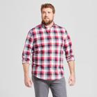 Men's Big & Tall Standard Northrop Button-down Shirt - Goodfellow & Co Blue/red Plaid