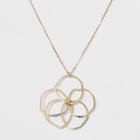 Wire Flower Pendant Necklace - A New Day Gold