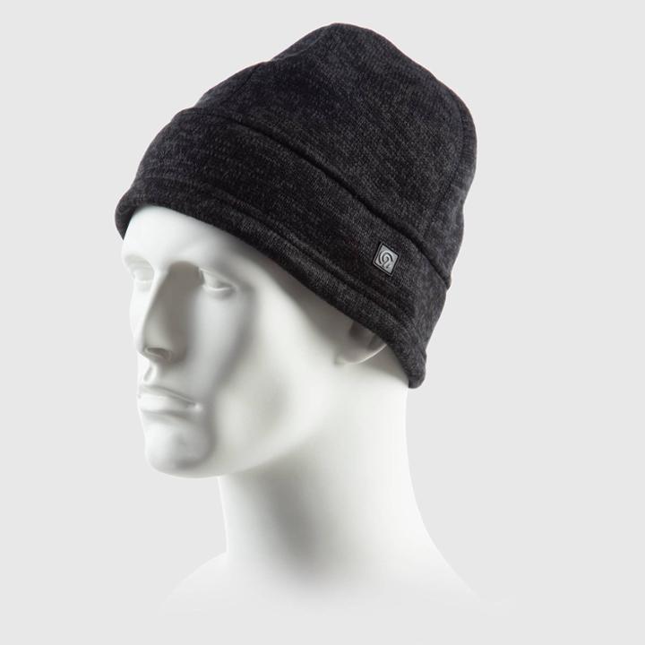 Men's Sweater Knit Beanie - C9 Champion Dark Heather One Size, Black Gray