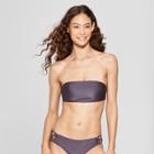 Women's Shine Bandeau Bikini Top - Xhilaration Storm Cloud