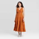 Women's Sleeveless Tiered Dress - Universal Thread Brown