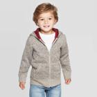 Toddler Boys' Bears Fleece Full Zip Hoodie - Cat & Jack Oatmeal/brown 12 M, Toddler Boy's,