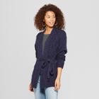 Women's Cable Wrap Sweater - Universal Thread Navy (blue)