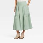 Women's Tiered Midi A-line Skirt - Universal Thread