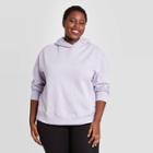 Women's Plus Size Hooded Fleece Sweatshirt - A New Day Purple
