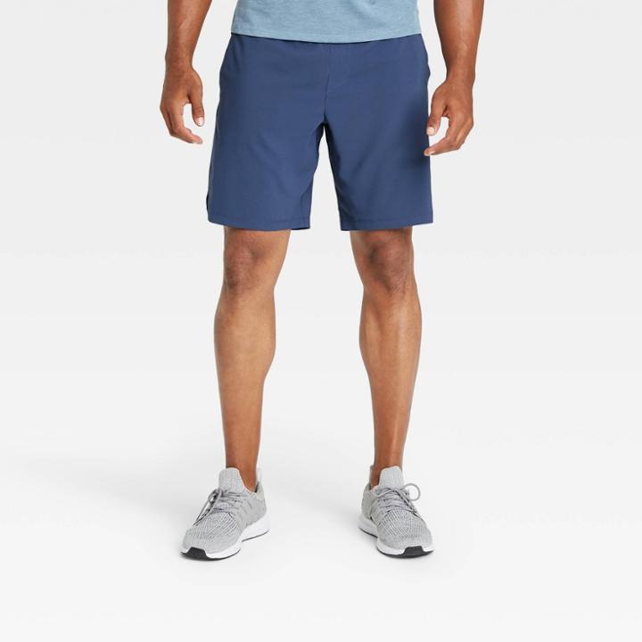 Men's 9 Lined Run Shorts - All In Motion Navy