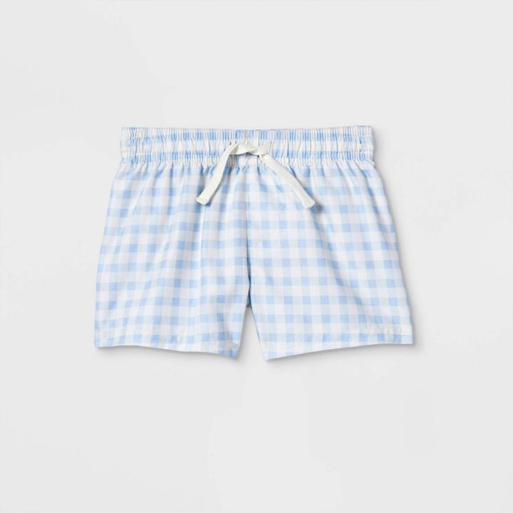 Baby Boys' Gingham Swim Shorts - Cat & Jack Blue