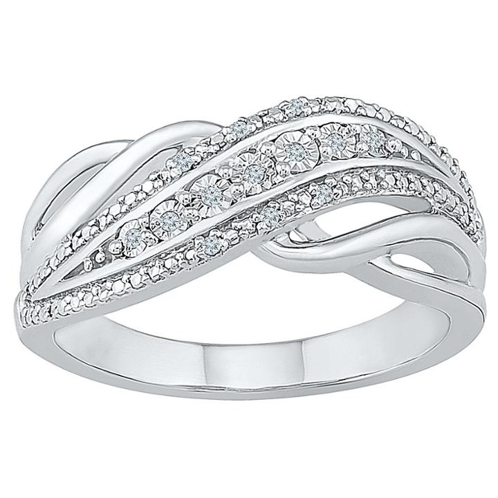 Target Diamond Accent Round White Diamond Fashion Ring In Sterling Silver (i-j,i2-i3) (size 7.50),