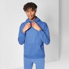 Men's Regular Fit Long Sleeve French Terry Reverse Panel Hooded Pullover Sweatshirt - Original Use Oceanique