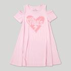 Toddler Girls' L.o.l. Vintage Short Sleeve Dreshort Sleeve Vibe Heart - Light Pink
